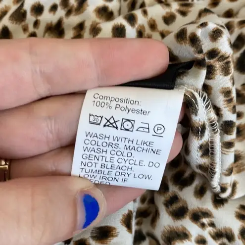 SheIn  women’s large‎ cheetah print bow front dress