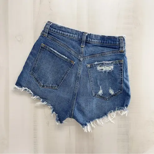 Abercrombie & Fitch  high rise mom shorts jean denim distressed sexy curve love