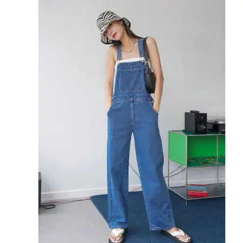 Boutique Unbranded Medium Wash Women's Casual Blue Denim Overalls Size XL