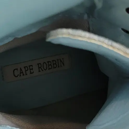 Cape Robbin Mini Womens Boots Size 8 Blue Denim Lace Up Pointed Toe Heel Bootie