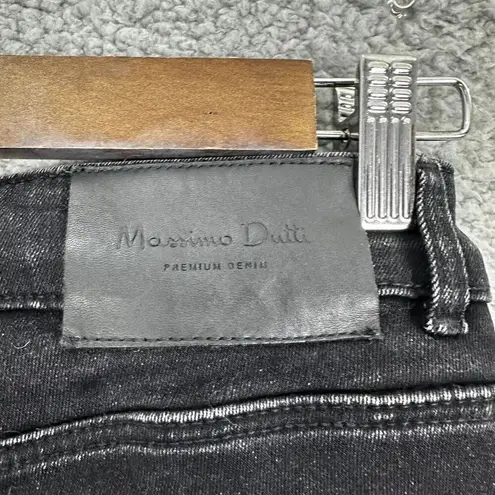 Massimo Dutti jeans womens 2 black low rise skinny stretch minimalist basic - Image 6