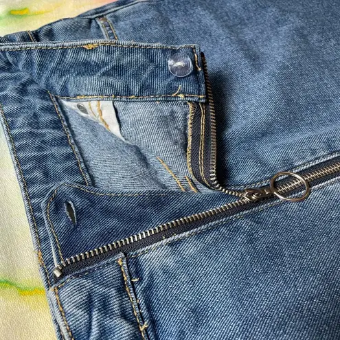 PacSun 👖2/$30 |  O-Ring Zip Front Denim Skirt - Medium Indigo | Size 26