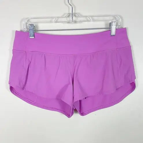 Lululemon Lightweight Low Rise Speed Up Short with 2.5" Inseam in Magenta Glow