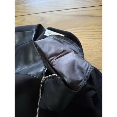 Christopher & Banks Black Full Zip Size Large Stretch Jacket Blazer Office City