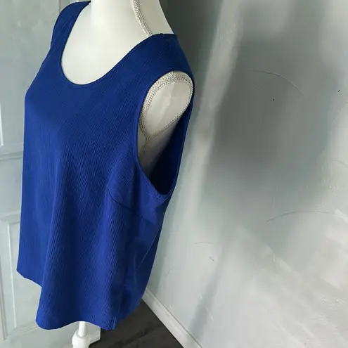 draper's & damon's Royal Blue Sleeveless Tank Top with Clean Edges