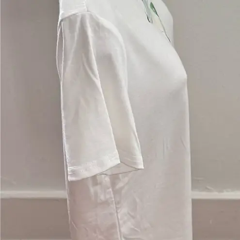 NWOT white graphic martini glass T