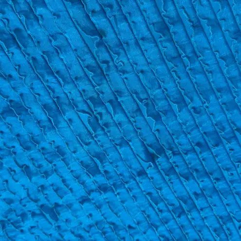 Caroline Rose Turquoise Textured 3/4 Sleeve Tunic Top M Made in USA Blue Size undefined