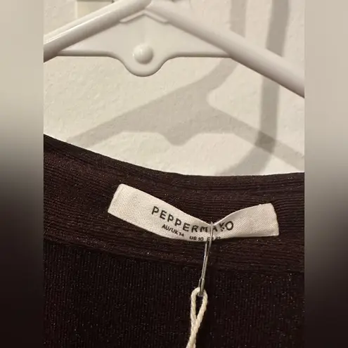 Peppermayo NWT Ring My Bell Mini Dress - Choc Brown Size 10