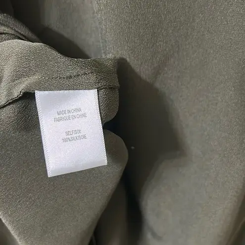 Haute Hippie Haute Hippe Olive Green 100% Silk Tunic/Top/Dress(Size Medium)