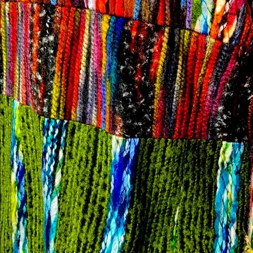 Adore Boho Artsy Patchwork Cowl Jacket Sz S