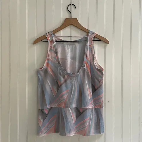 CALIA by Carrie Underwood Trapeze Performance Tank Top in Mother of Pearl Size S Orange