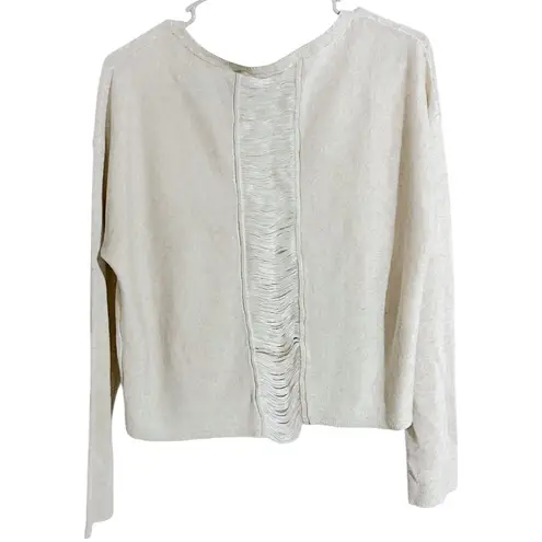 Michael Stars Viscose Linen Distressed Back Detail Lightweight Boxy Sweater S - Image 4