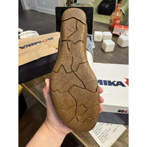 Romika Strappy Sandals Womens Size 10 Blue Leather Wedge Heel Comfort Slingback!