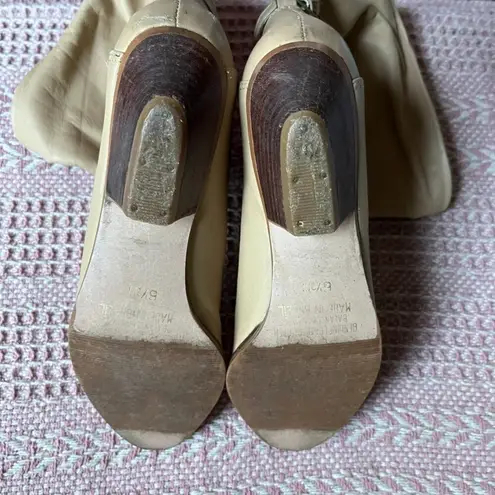 Calf boots women's 6.5 tan/beige pull