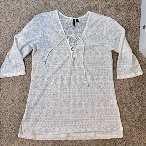 Portocruz White Lace Swim Cover