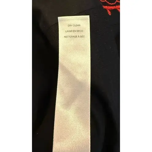 Chico's  3 US XL Womens Black Red Embroidered Beaded Jacket Paisley Holiday