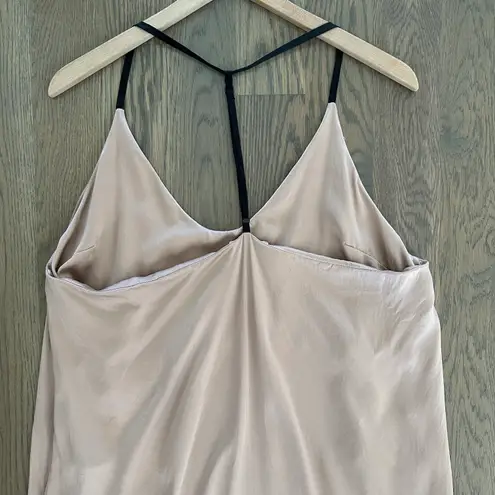 Lunya Washable Silk Slip Dress Light Otium Tan and Immersed Black Extra Large