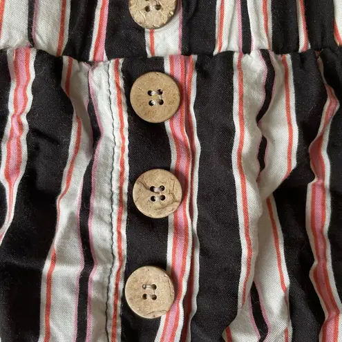 Joe Benbasset JOE B Shorts Button Front Striped Challis Juniors Black White Pink Size Small