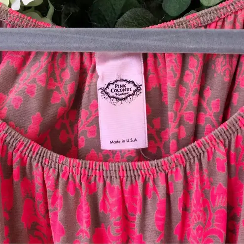 Pink Coconut Ladies boutique dress Pink & Orange Bell Sleeves Size Medium