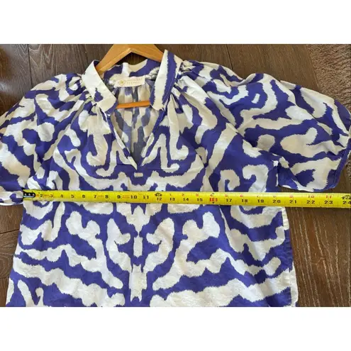 Sheridan French 2 Piece Set Top and Skirt Size Medium Blue