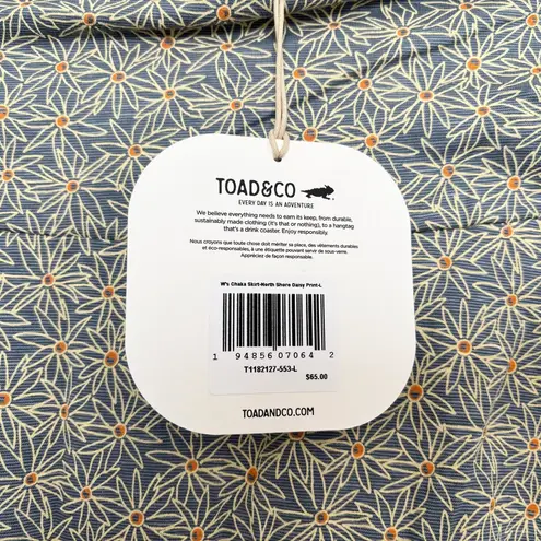 Toad & Co Chaka Skirt in North Shore Daisy Print Blue Size L