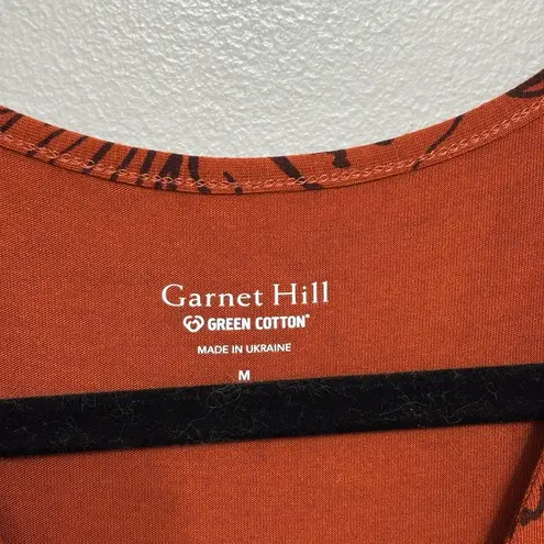 Garnet Hill NWT Shelby Knit Maxi Dress in Rust Orange Leaf Print - Size M