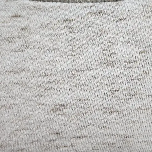 Chaps & Dreams California Light Gray Long Sleeve Top with Crochet Lace Large Tan