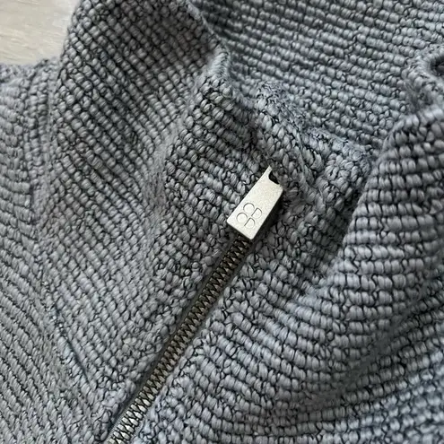 Sweaty Betty  Restful Boucle Knit Sweater Full Zip Jacket | Charcoal Grey | US 14