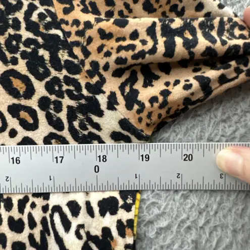 Johnny Was Sandra Scarf Favorite Long Sleeve Top Leopard Floral Women Small