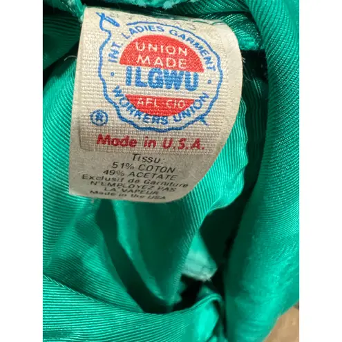 Alfred Angelo Vtg 80s Dance Allure Dress S Green Taffeta Cutout Bow Hi Lo Prom Cosplay Retro