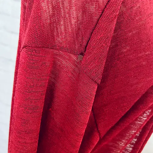 Boutique Wine Red Maxi Cardigan