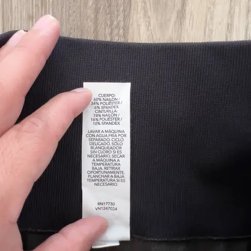 JoyLab Women's High Rise Ribbed Biker Shorts – Black/Brown Size Medium