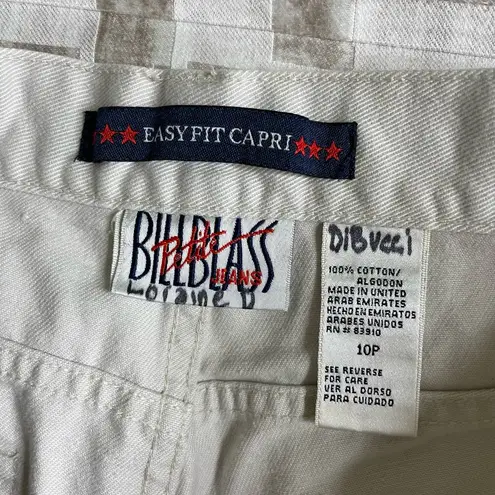 Bill Blass  Jeans Petite Light Beige Easy Fit Capri 10P