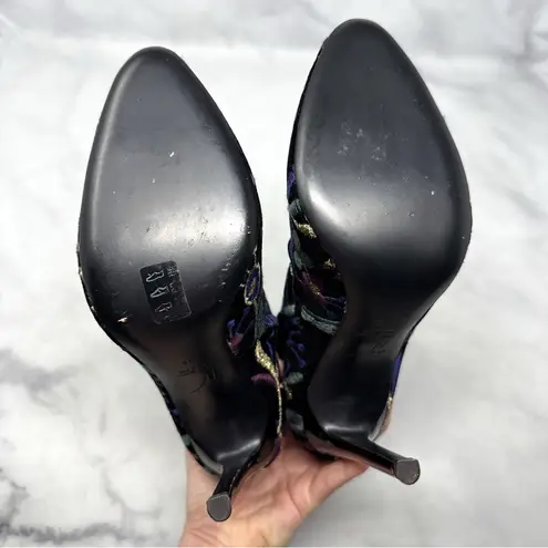 Giuseppe Zanotti Bimba Magdalena Floral Embroidered Stiletto Heeled Ankle Boots