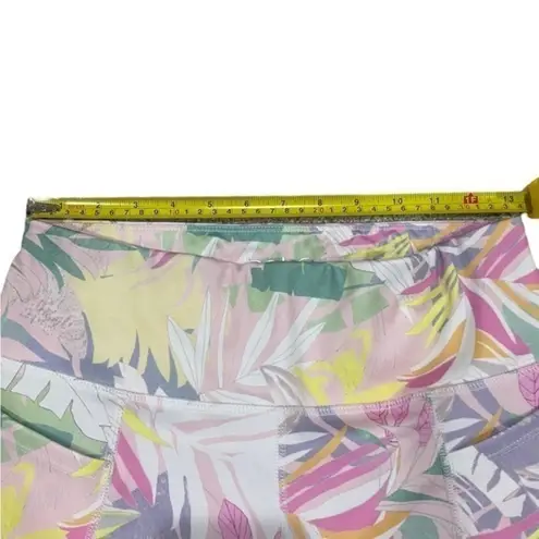 Bebe  Sport Pastel Floral‎ Tropical Athletic Leggings Size Large