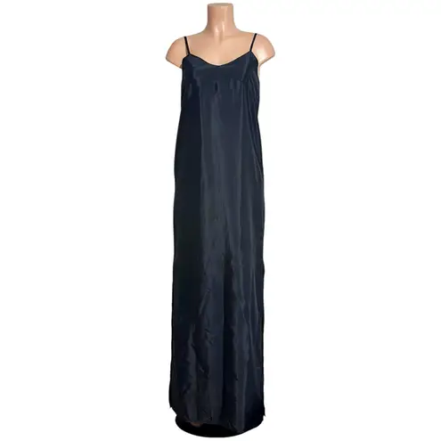 The Frankie Shop Dylana Sleeveless Slip Maxi Dress, Navy, Medium