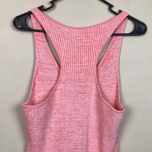 Le Ore Women’s Rimini Ribbed Knit Pink Mother Pearl Buttons Racerback Tank Dress Size M