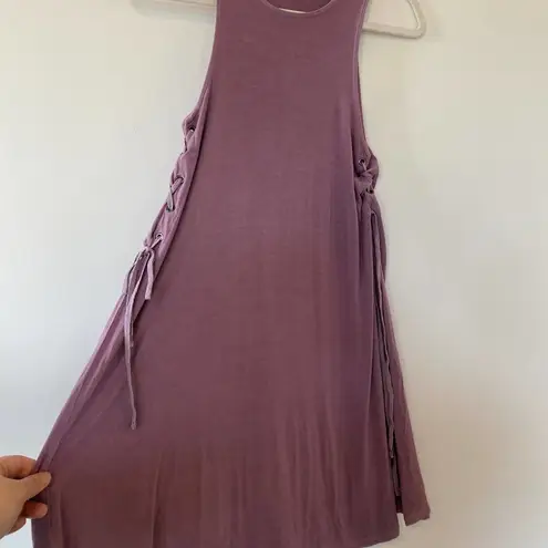 American Eagle Women’s  Soft & Sexy Tank Dress W/ Side Tie Detail Size XS Purple