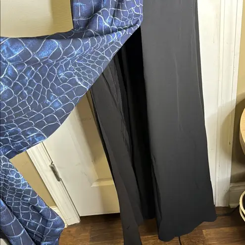 Fame and Partners Blue Slip Maxi Dress for Night Out