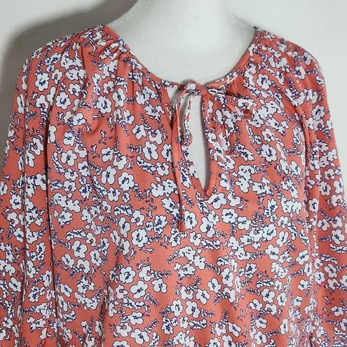 C&E Coral Pink Floral Mini Dress Size Medium Floral Blouson Dress Wedding Guest