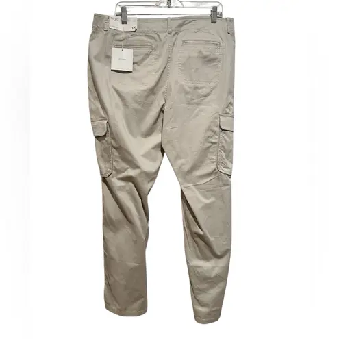 JJILL CHINO CARGO SOAPSTONE PANTS PLUS SIZE 16 Tan