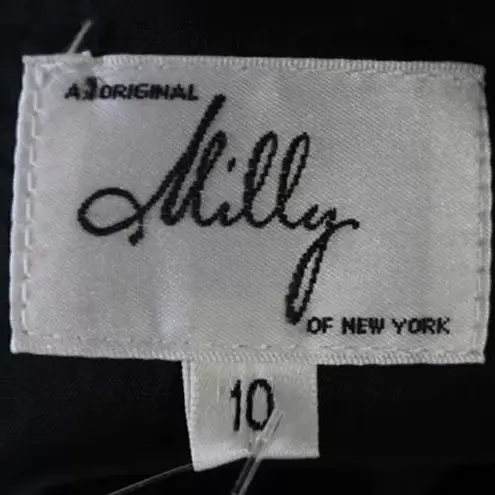 EUC Milly Black Wool High Low Trumpet Skirt 10