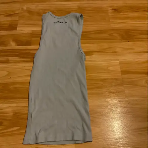 YoungLA Gray Fitted Sleeveless Tank Top Size M