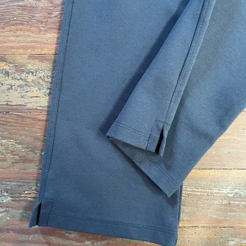 American Giant Ponte Kick Flare High Rise Navy Pants