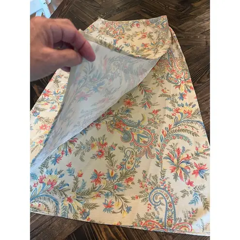 Talbots  Floral Wrap Skirt Women 6 Fairy Beach Resort Colorful Summer Wedding VTG