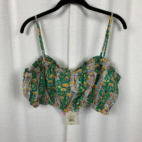 Target x Rhode Green Floral Cotton Two Piece Skirt&Crop Top Sz.XL NWT