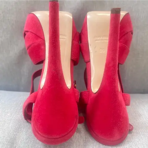 Miu Miu  Suede Slingback Heeled Sandals
Women's Size: US8.5 / IT39 thumbnail 4