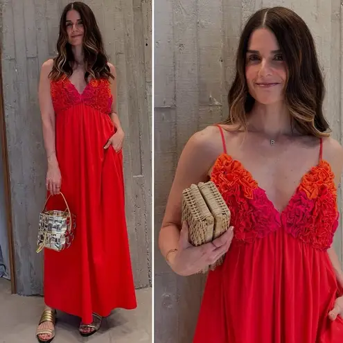 Mara Hoffman NWT Women's Annika Dress Red Size Medium