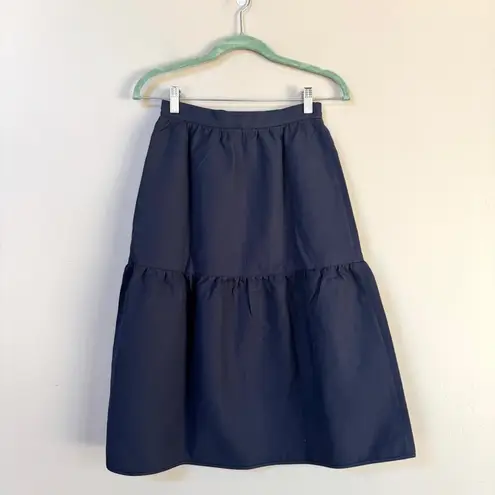 NWT Mother of Pearl “Sydney” navy cotton twill tiered skirt. US sz 4 / EU sz 8 Blue