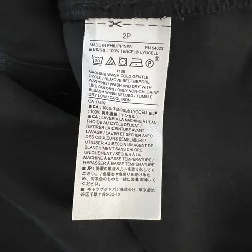 Banana Republic  Dress Womens 2 Petite Black Shirt‎ Neutral Office Work Career